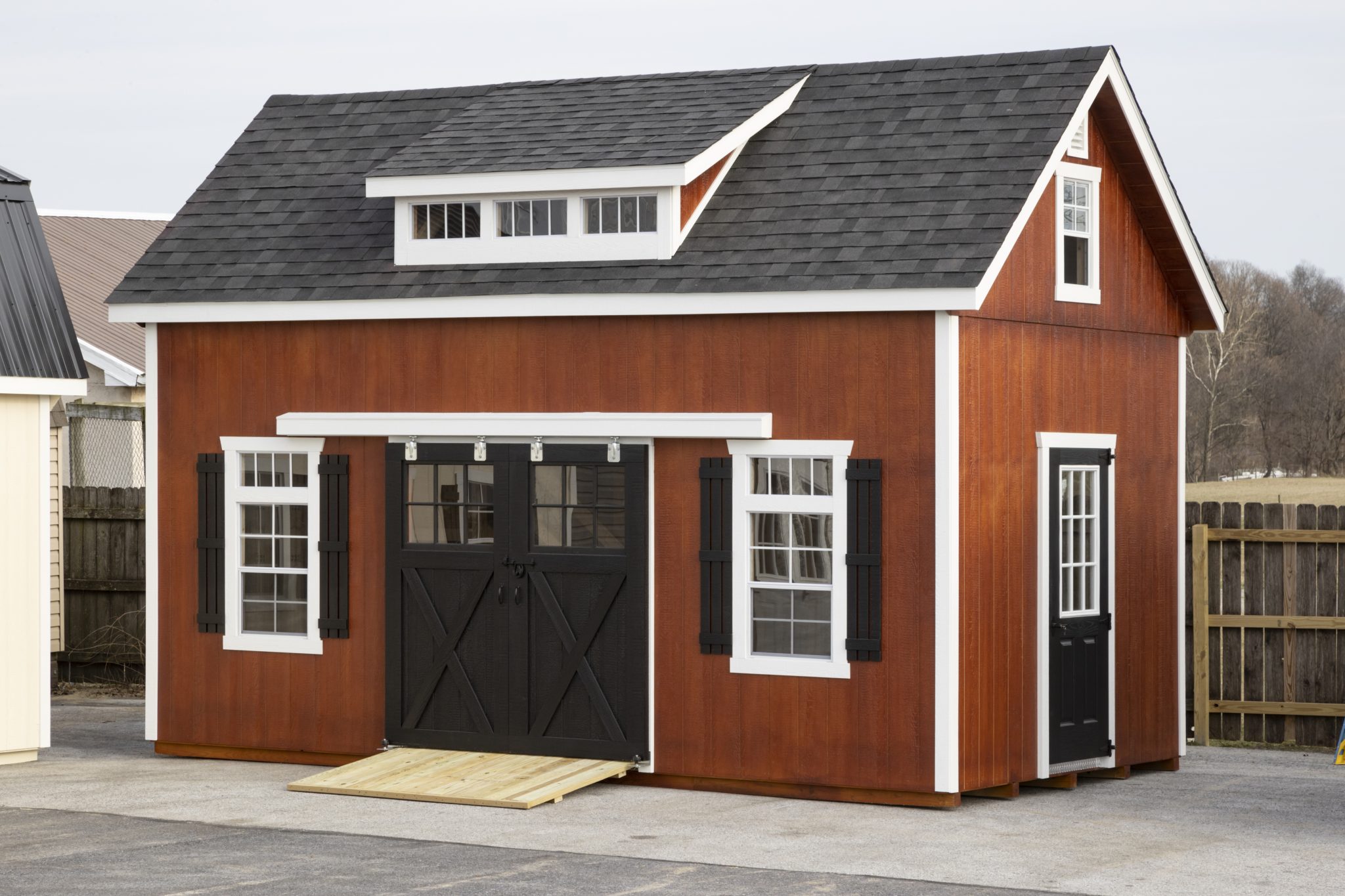 Painted Two Story A-Frame - Backyard Escapes