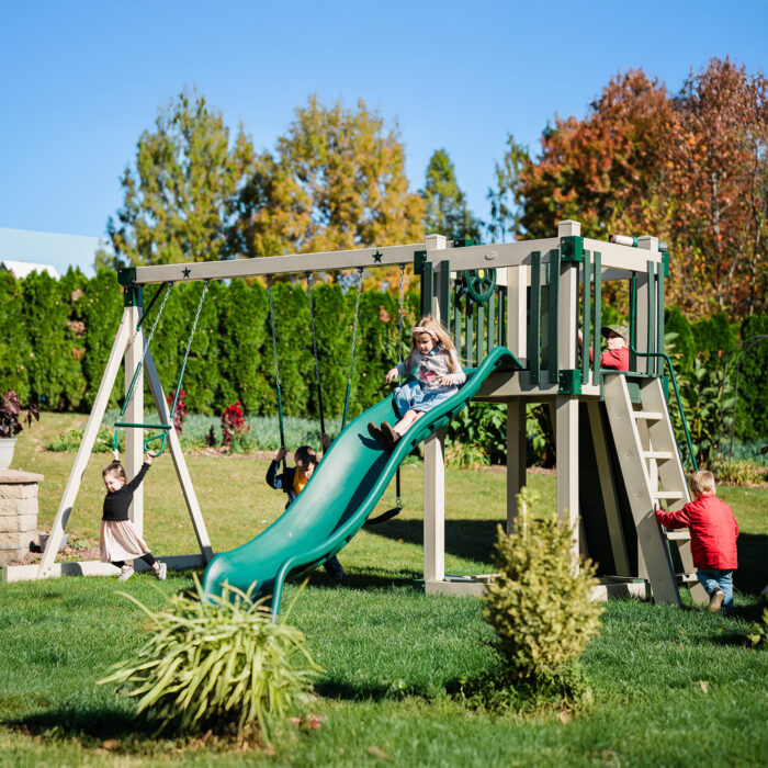 Affordable vinyl swing sets for sale
